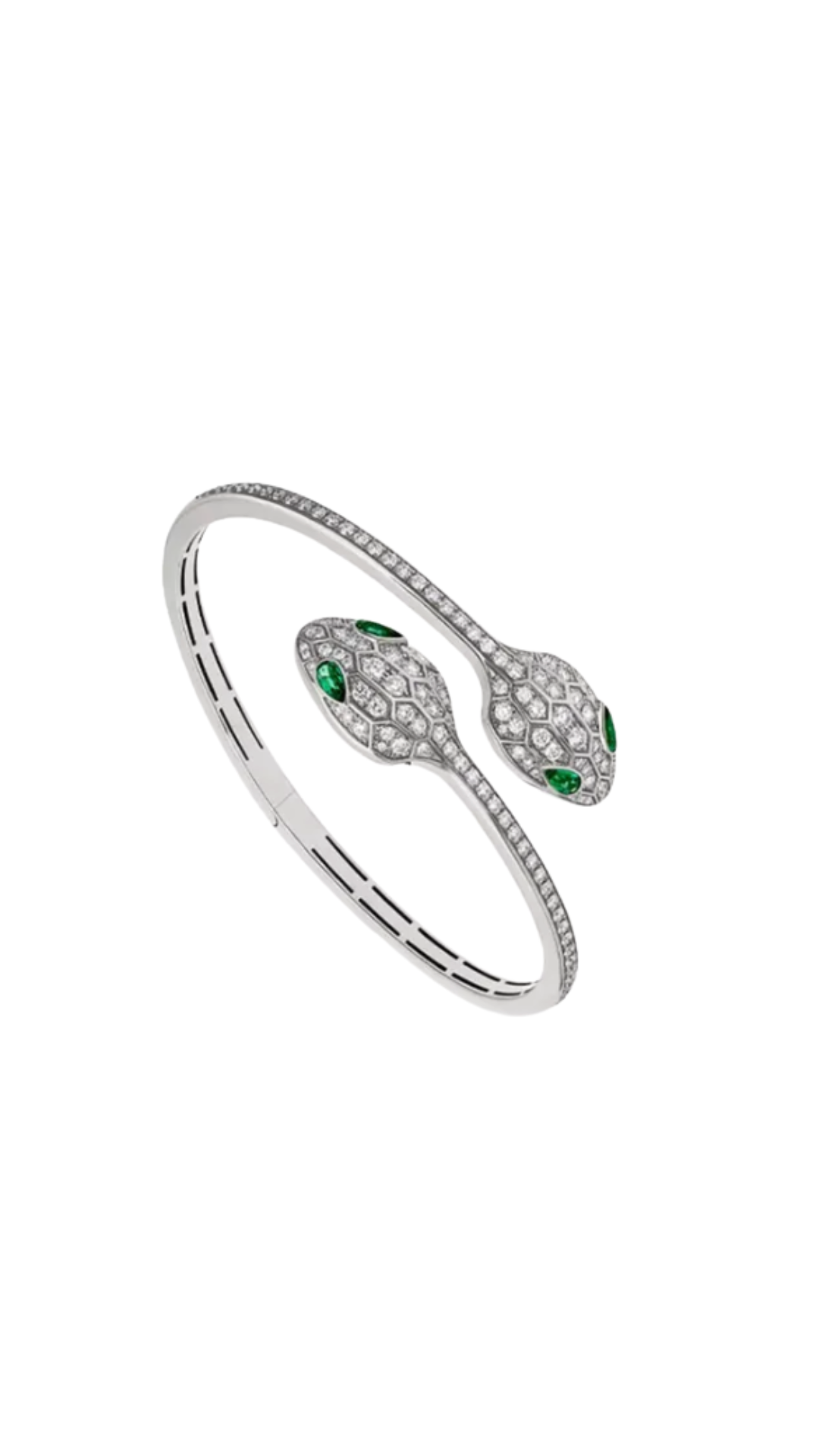 BVLGARI, Serpenti 18ct White-Gold and 1.72ct Brilliant-Cut Diamond Bangle Bracelet