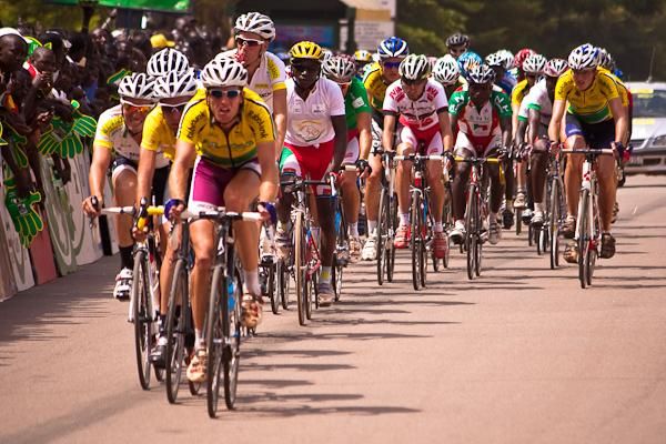 The Netherland Team contributes to the French effort at the front of the peloton.