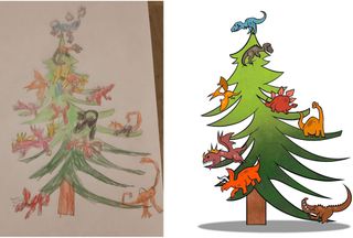 christmas tree drawing