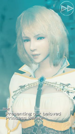 Example of a cinematic sequence in Mobius Final Fantasy.
