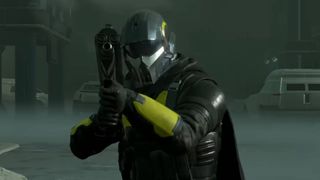 Helldivers 2 Omens of Tyranny trailer screenshot shows a Helldiver aiming a gun.