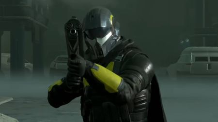Helldivers 2 Omens of Tyranny trailer screenshot shows a Helldiver aiming a gun.