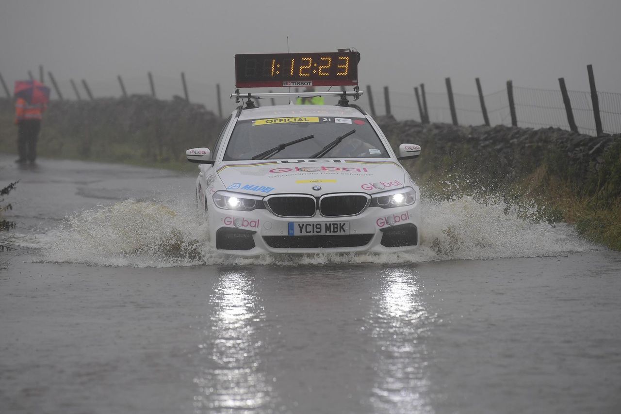 Floods affected part of the elite men's road race world championship course