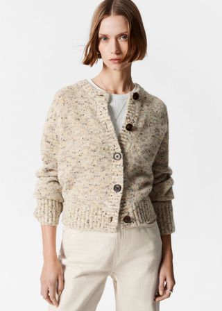 Buttoned Knit Cardigan