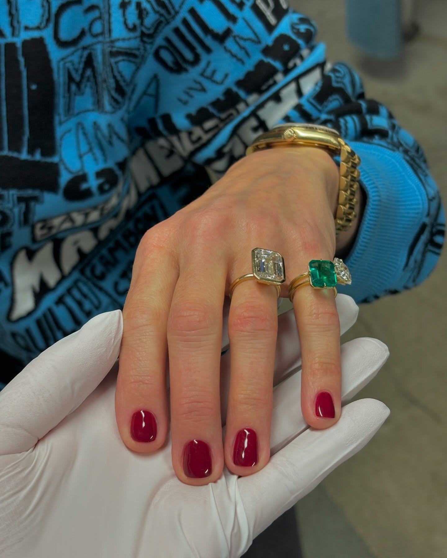A raspberry manicure