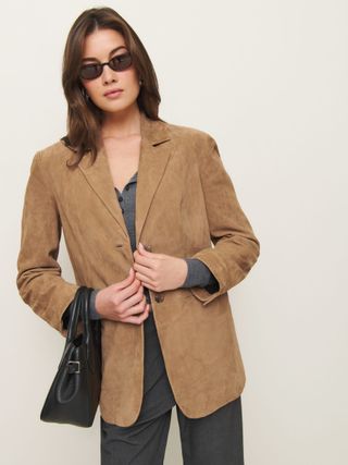 Veda Leon Oversized Suede Blazer