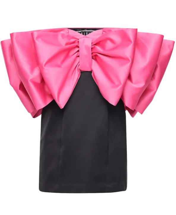 strapless open back dress HACCHIC Couture Pink Rhinestone Gown