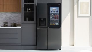 LG Instaview fridge freezer in kitchen