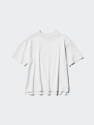 An image of a top from Uniqlo, one of the best white t-shirts for women.