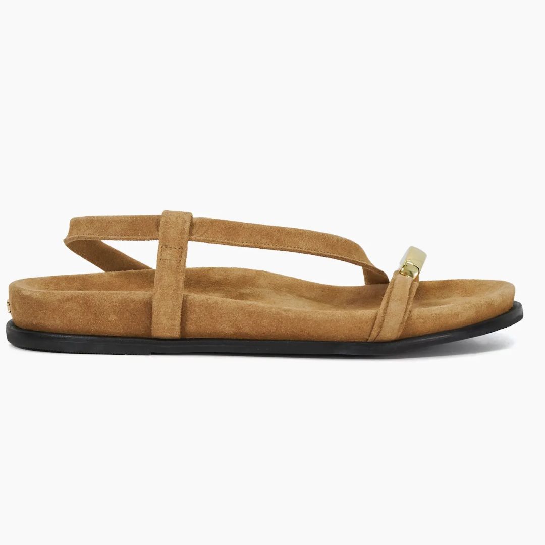 Dune London Gold Toe Trim Sandals