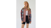 BDG Robbie Spliced Flannel Button-Down Shirt
RRP: $19 (US Only) 
An oversized fleece button-down with spliced patchwork available in multiple colors and sizes XS to XL.