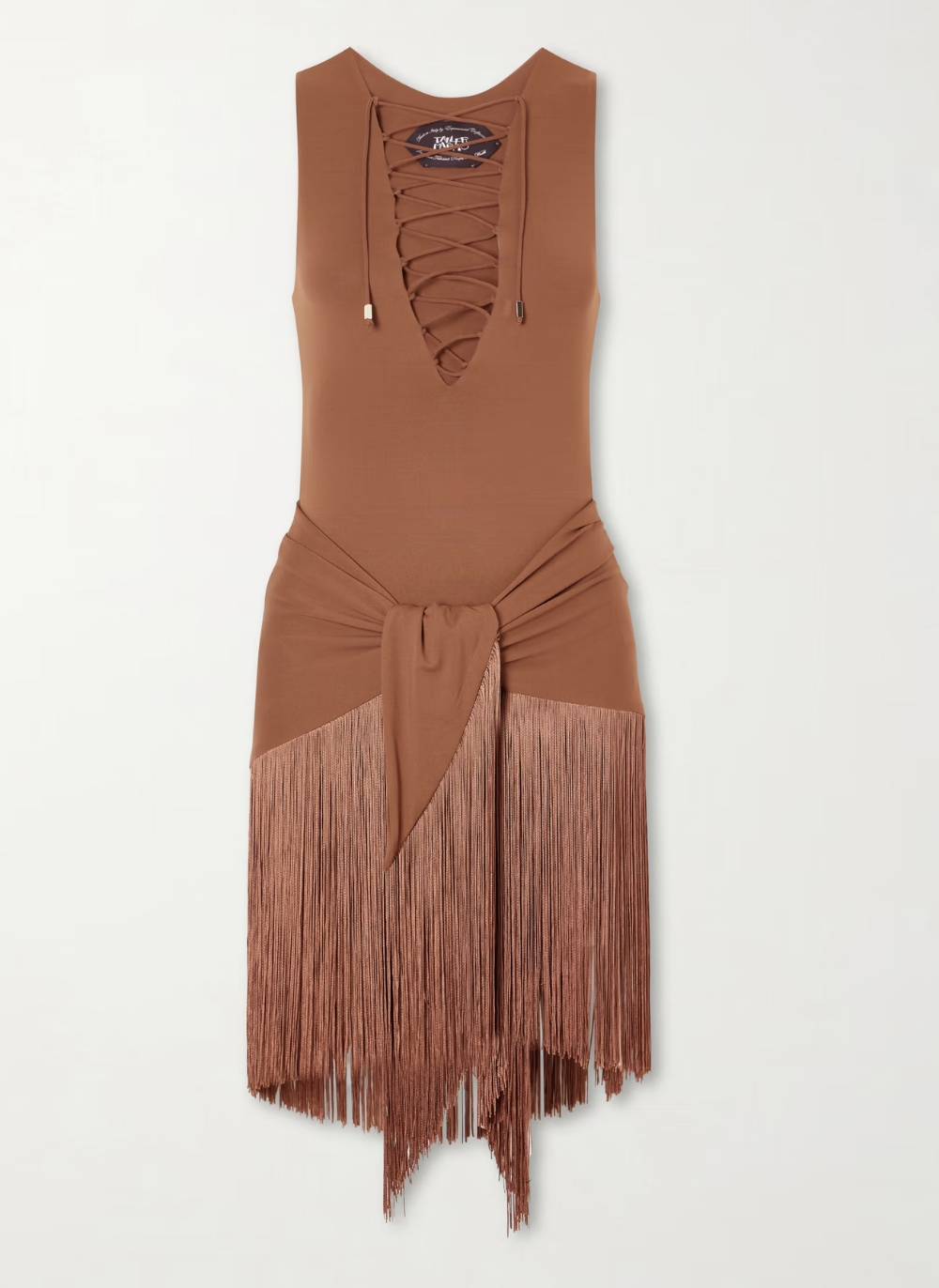 Sahara Tie-Detailed Stretch-Jersey One-Piece