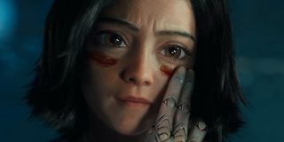 Alita: Battle Angel Alita puts on her battle paint