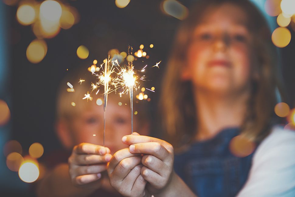 Photo project with indoor sparklers