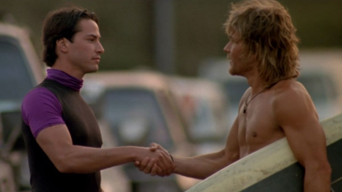 Keanu Reeves and Patrick Swayze in Point Break