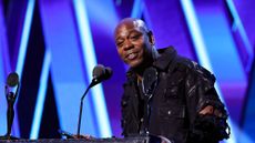 Dave Chappelle during the 2024 Rock and Roll Hall of Fame induction ceremony in Cleveland, Ohio.