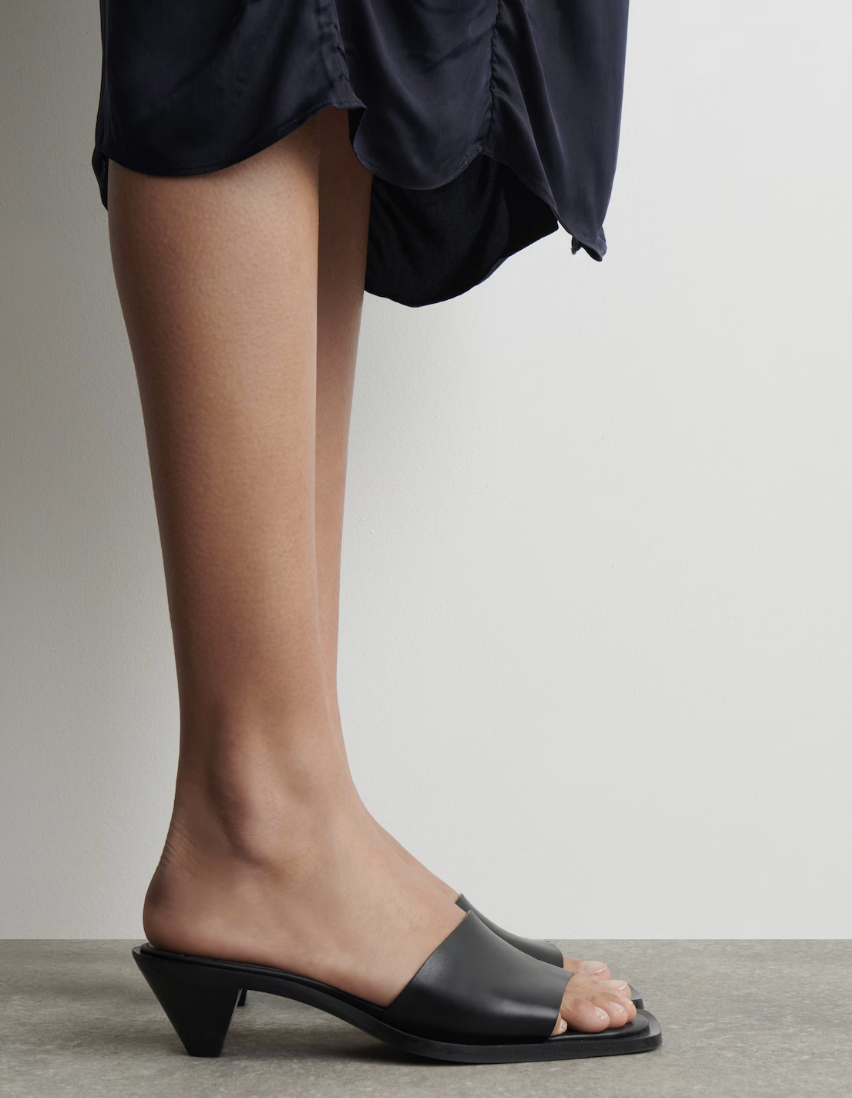 Cos, Leather Cat-Heel Mule