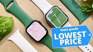 Apple Watch 7 models shown in Green and White