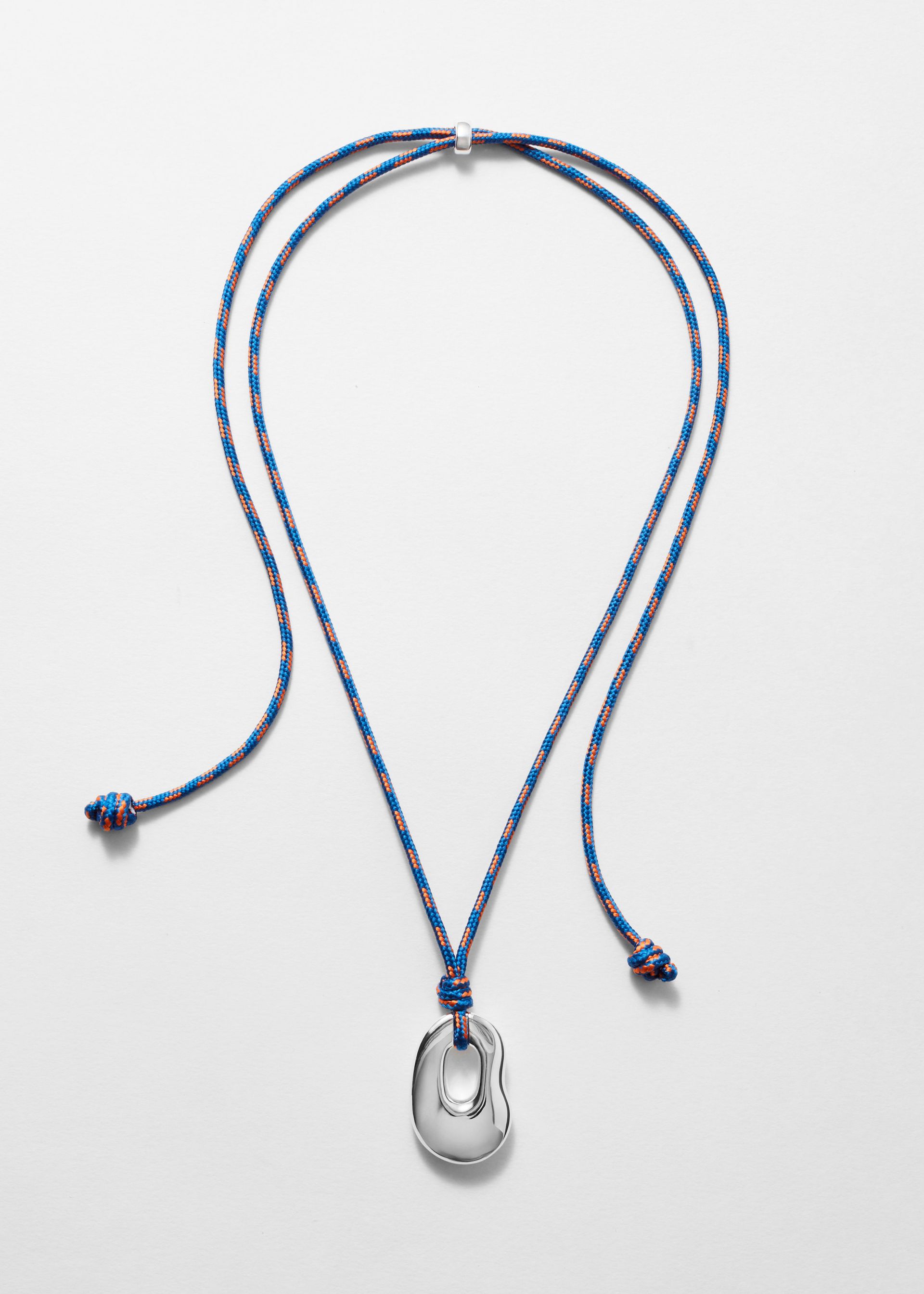 Sculptural Pendant Cord Necklace
