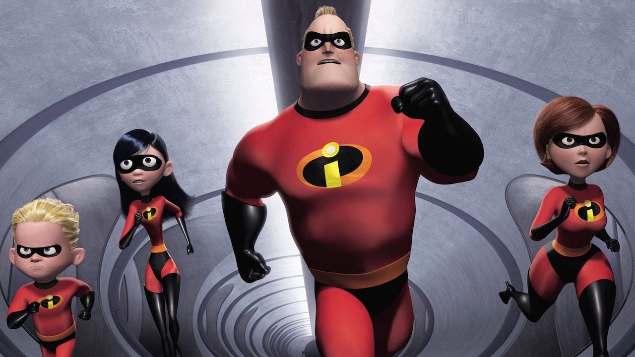 The Parr family dresses up in “The Incredibles.”