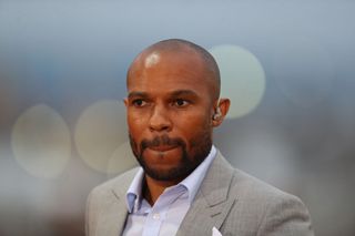 Sky Sports pundit Danny Gabbidon during the Carabao Cup Second Round match between Newport County and West Ham United at Rodney Parade on August 27, 2019 in Newport, Wales.