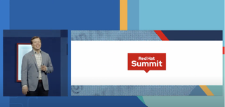 Red Hat Summit 2023: President and CEO Matt Hicks speaks on stage during the opening keynote