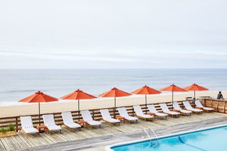 Hotel Marram Montauk beach chair, umbrella and towel service