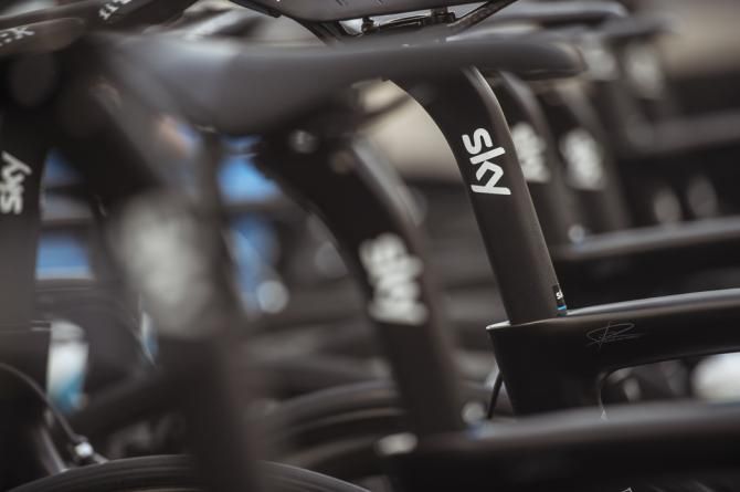 The Team Sky Pinarello Dogman bikes