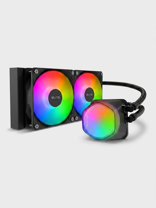 Elite Liquid 240 CPU AIO Cooler | 240mm Radiator | 2x ARGB PWM Fans