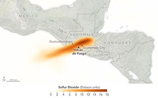 Fuego volcano eruption