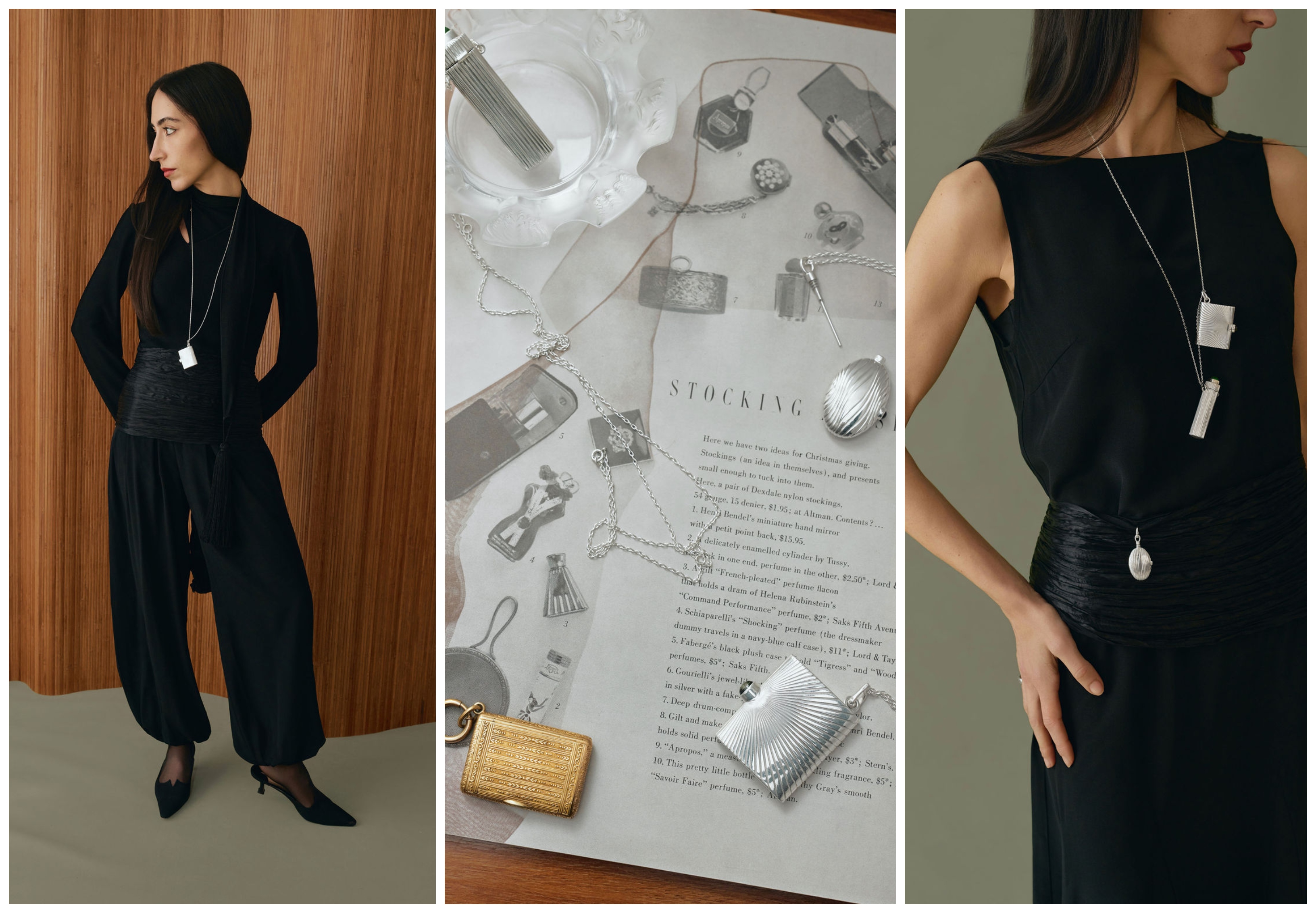 collage of Alexis Badiyi wearing jewelry