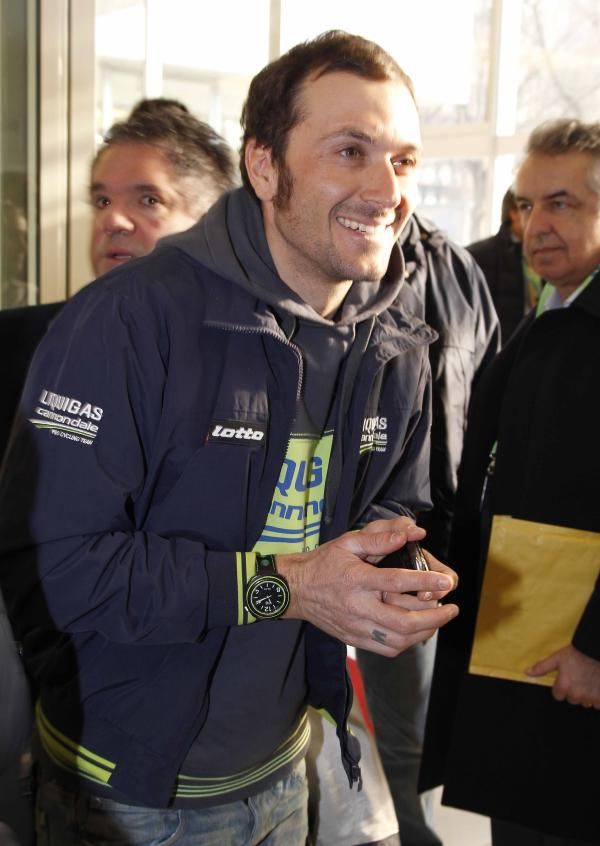 Ivan Basso (Liquigas-Cannondale) in relaxed mood.