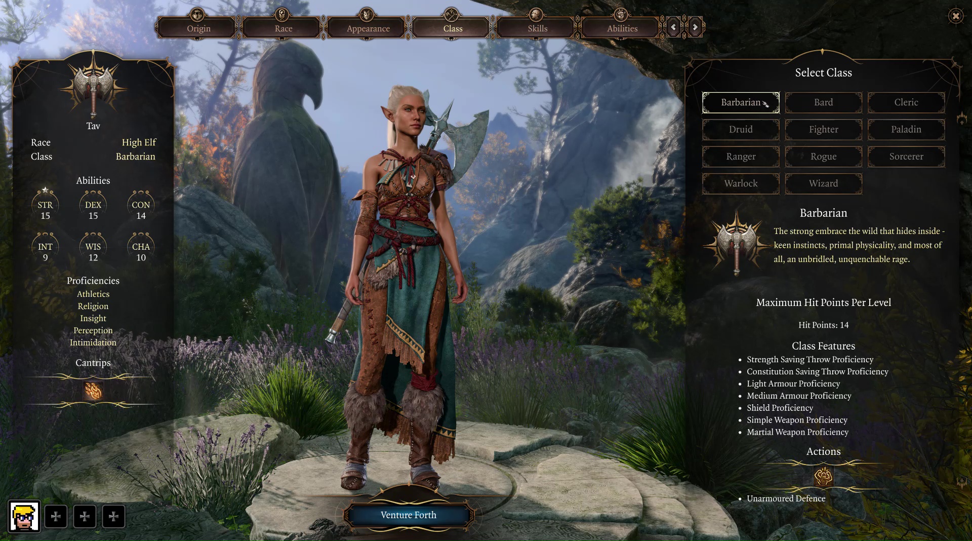 Baldur's Gate 3 Barbarian class