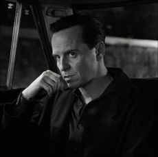 black and white photo of andrew scott in ripley netflix limited series