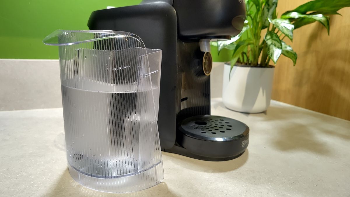 Water tank removed from Bosch Tassimo Finesse Friendly coffee maker