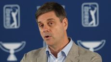 Brian Rolapp talks to the press