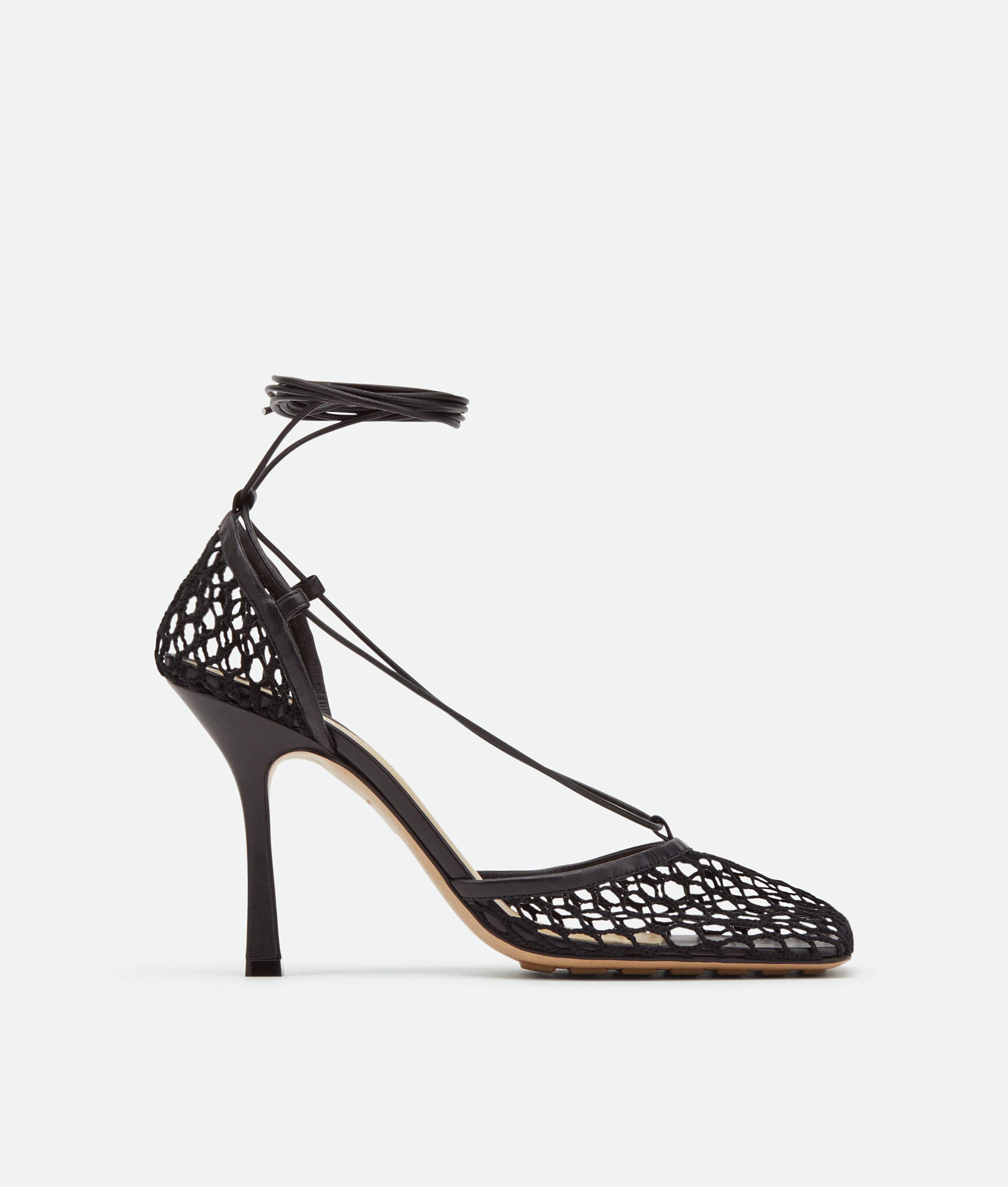 Women's Stretch Lace-Up Sandal in Black