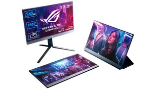 Product shot of the Asus ROG Strix XG17AHP, one of the best portable monitors