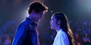 Joshua Bassett and Olivia Rodrigo during the finale of High School Musical the series Season 1