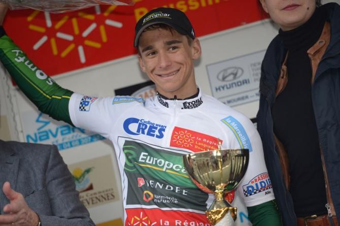 In addition to winning stage 3 at Etoile de Bess&egrave;ges, Bryan Coquard (Europcar) now leads the young rider classification as well