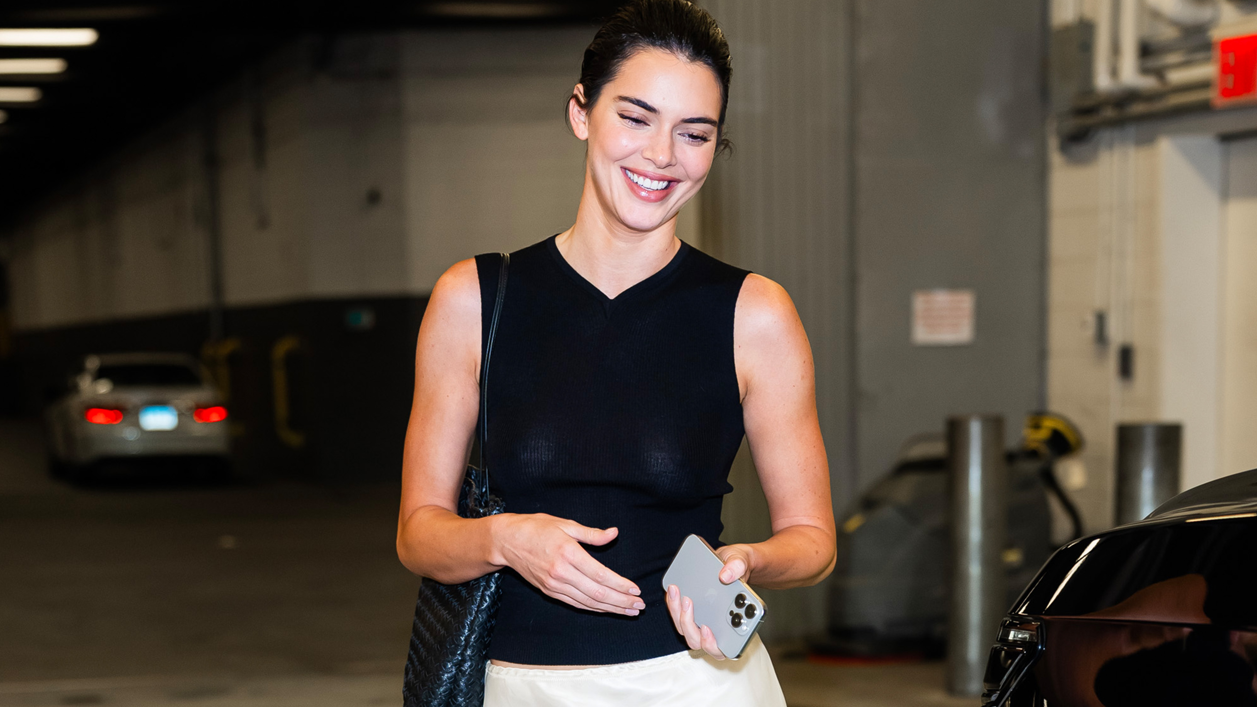Kendall Jenner attends the Khaite fashion show during New York Fashion Week at the Shed on September 13, 2025 in New York City.