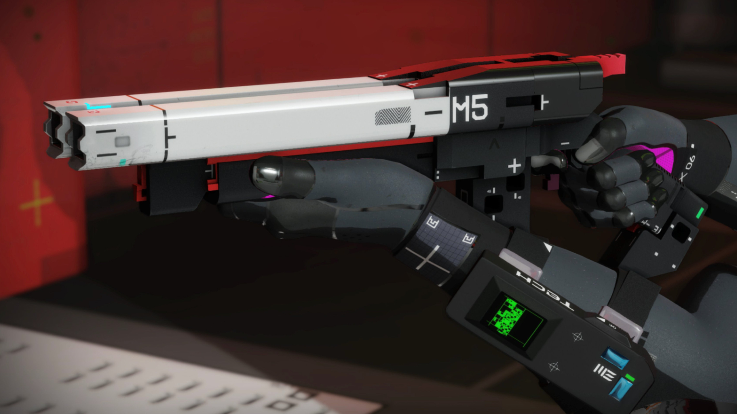 Best Marathon guns: A close-up shot of the WSTR Combat Shotgun in a player's hands.