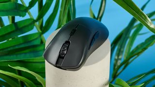 A black Glorious Model D2 Pro wireless gaming mouse