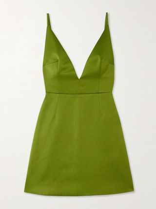 Vero Open-Back Recycled-Satin Mini Dress