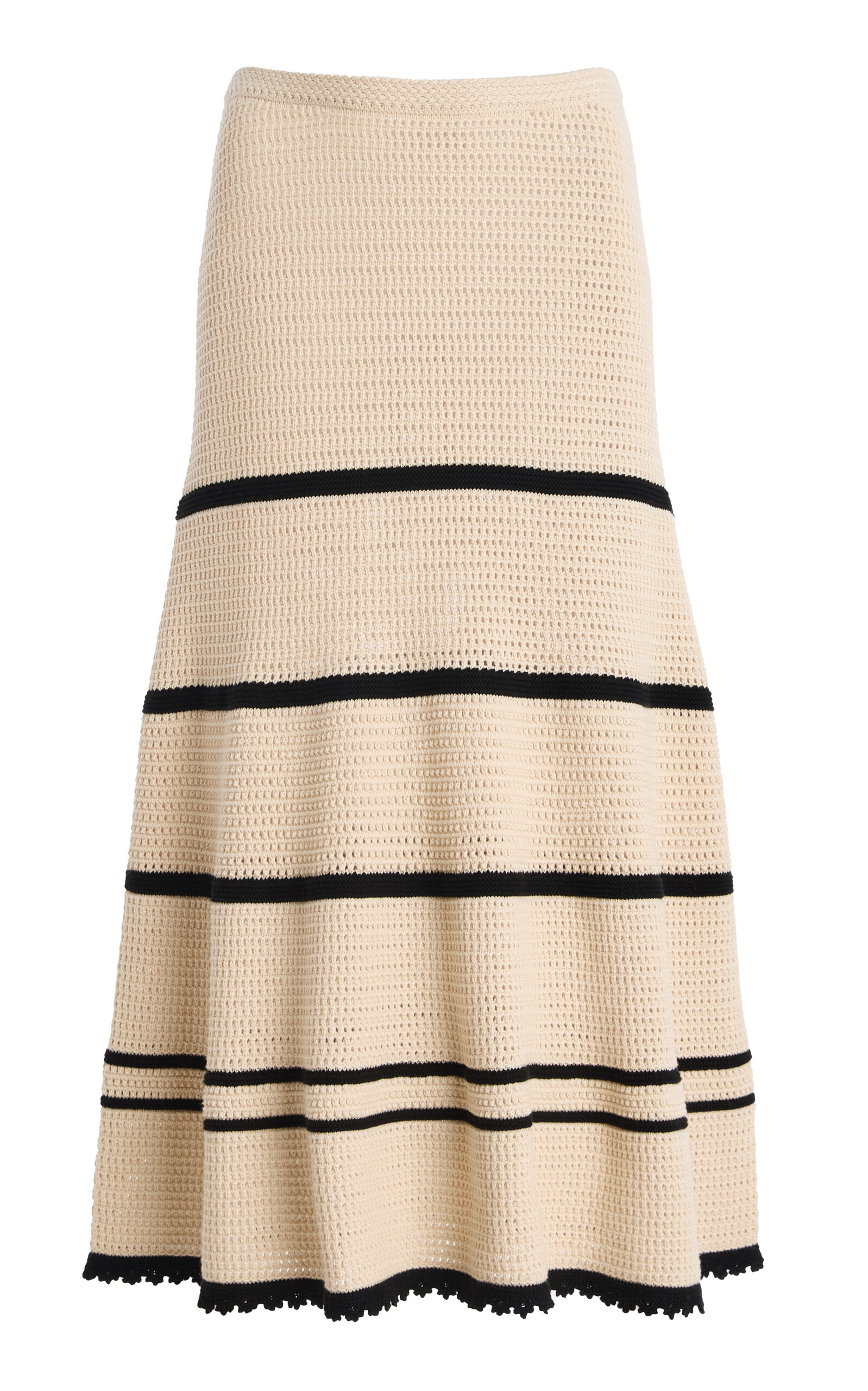 Leyna Striped Knit Midi Skirt