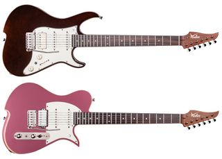 Vola's OZ GQM J2 (top) and Vasti PDM J2 (bottom) guitars