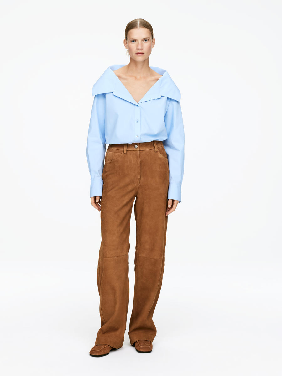 Arket, Relaxed Suede Trousers