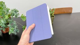 Apple iPad mini 6th Gen review, in the case in hand, with Apple Pencil 2 attached