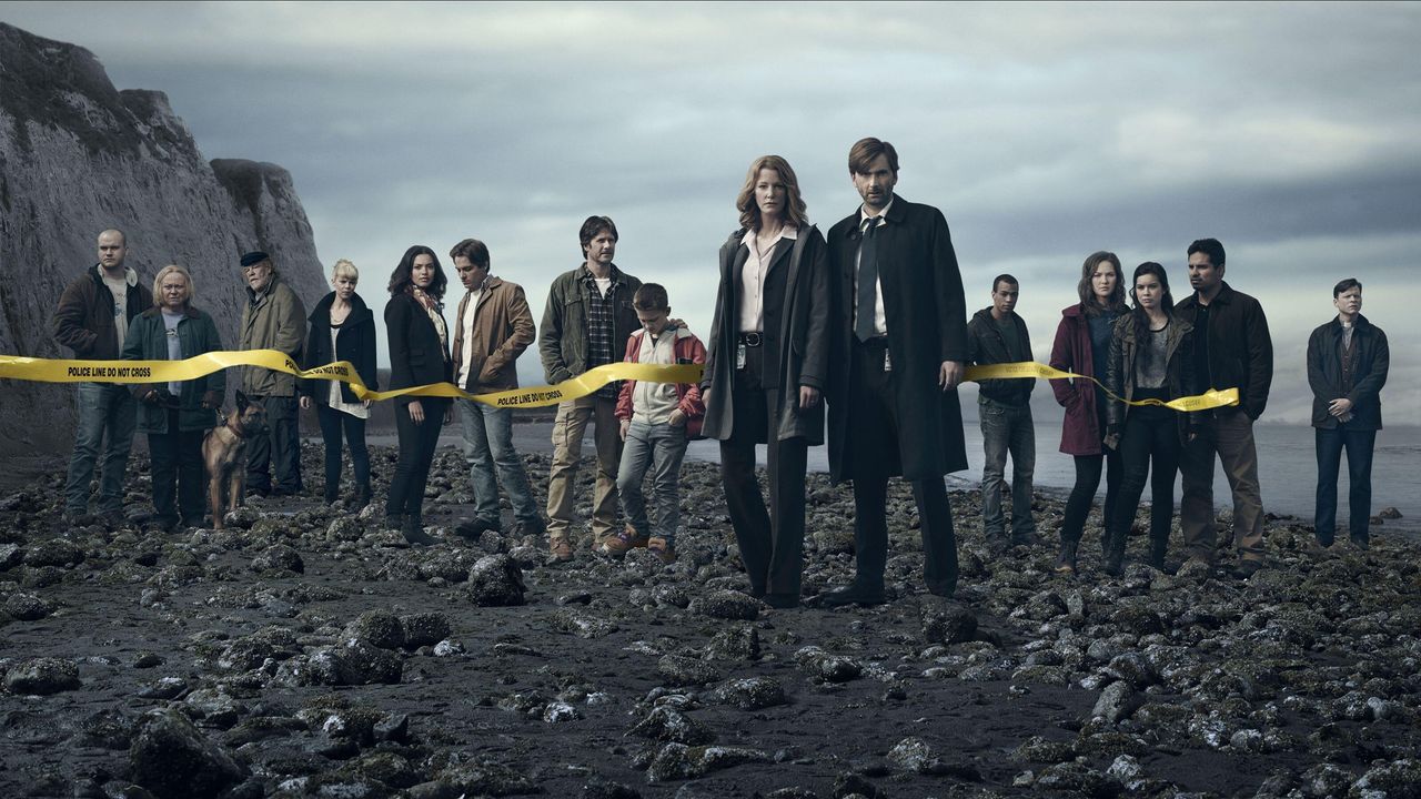 David Tennant and Anna Gunn in Gracepoint