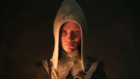 Noa Brooklyn - The witch from 1666 Amsterdam looking into the camera